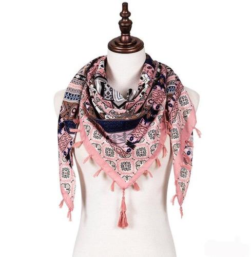 New Autumn Winter Scarf For Women Bohimian Style Scarves Tassel Printed Shawls
