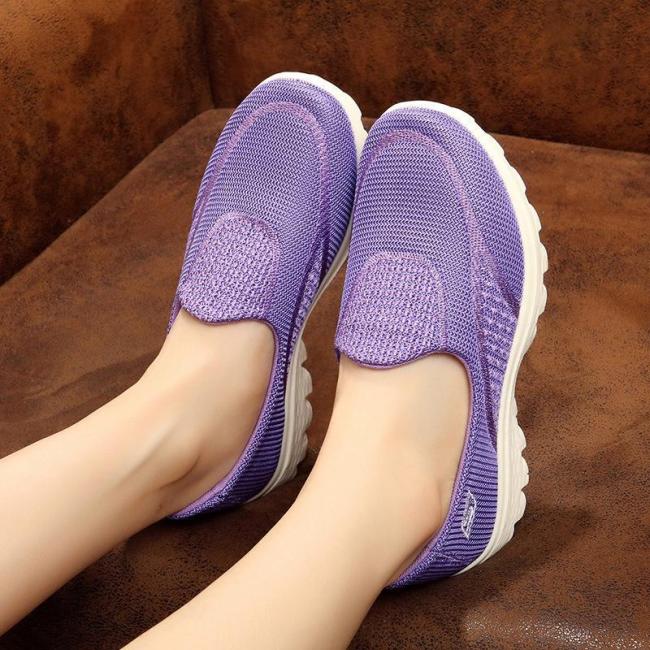Women Mesh Fabric Sneakers Casual Comfort Slip On Shoes