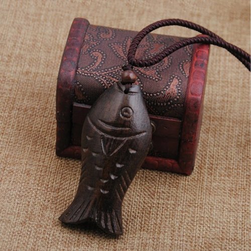Natural National Wood Fish Necklace