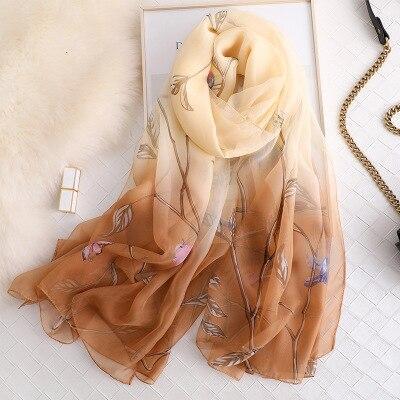 silk scarf for women shawls beach stoles foulard