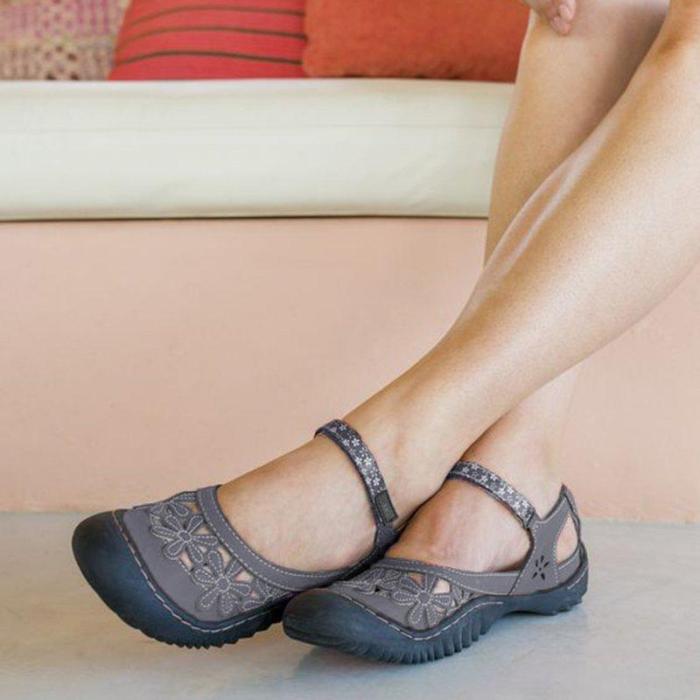 Artificial Suede Flat Heel Sandals