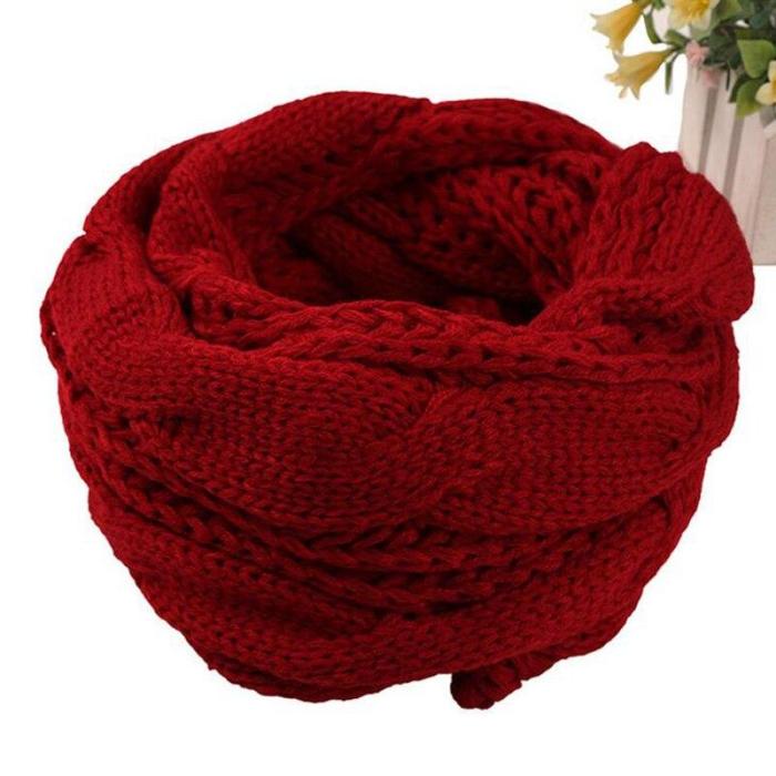 Ladies Warm Snood Scarf Knitted Soft Winter Infinity Scarves Cashmere Neck Circle Scarf