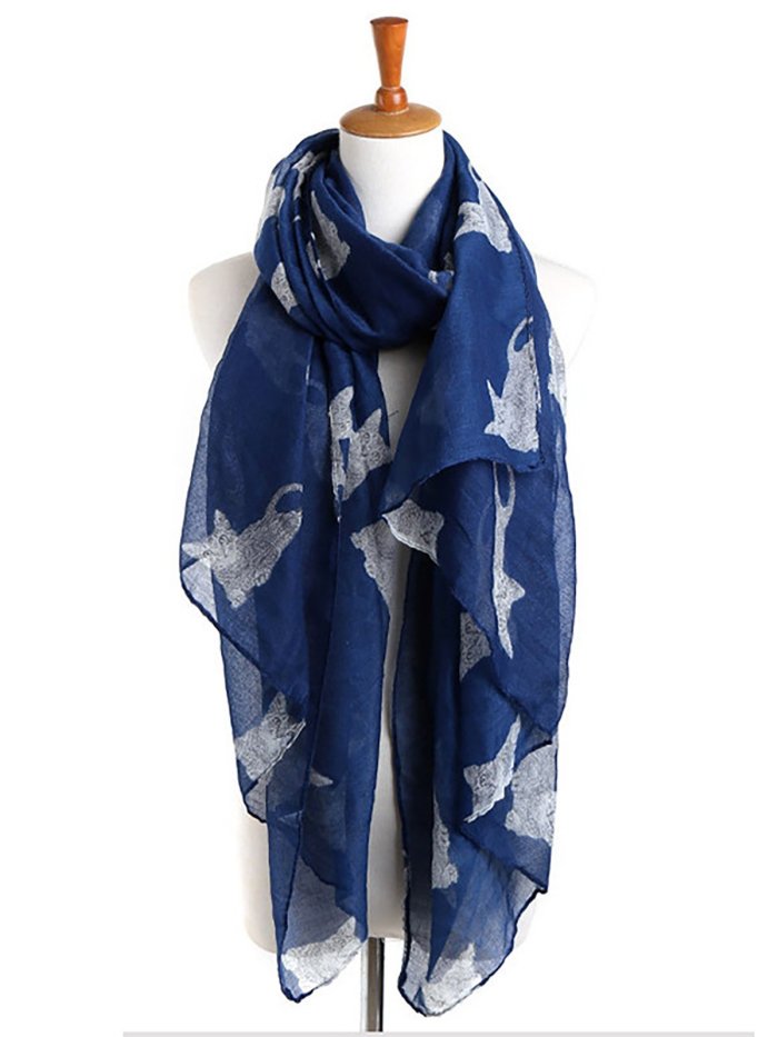 Hot Sale Womens Spring Cats design Bali Yarn Scarves