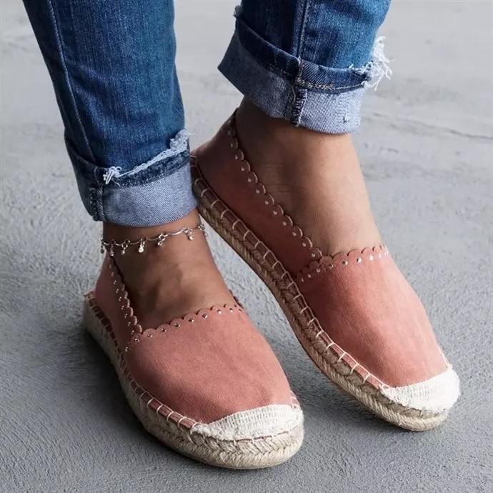 Plus Size Artificial Suede Flat Heel Daily Slip On Espadrilles Loafers