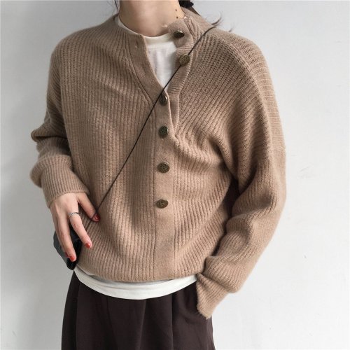 Fashion Solid Color Irregular Crocheted Sweater