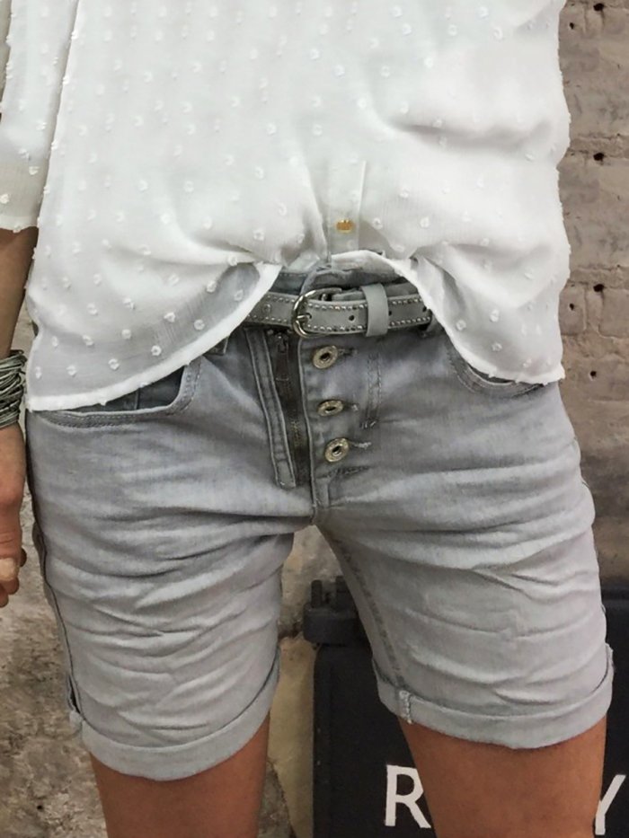 Button Down Zipper Plus Sizee Shorts Pants