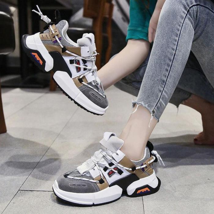 Breathable Thin Mesh Colorful Soft Bottom Women Sneakers