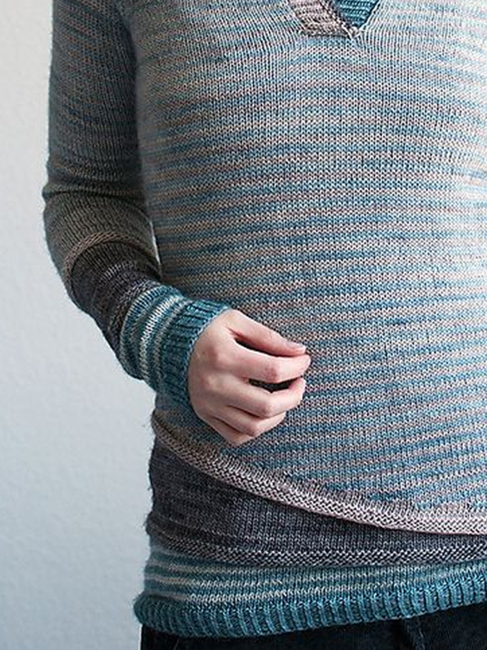 Striped Wool Blend Casual Women's Sweaters