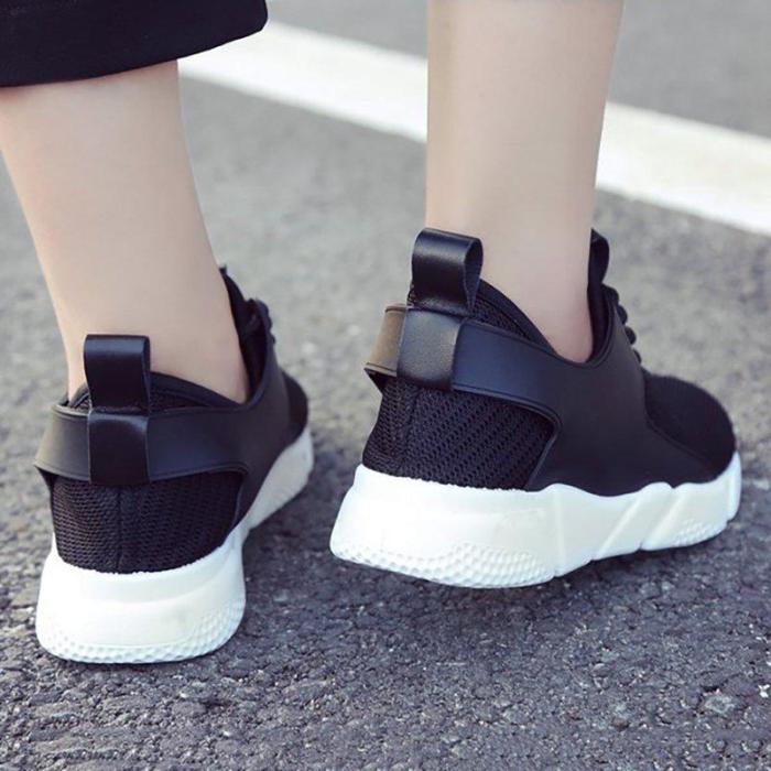 Women Mesh Fabric Sneakers Casual Comfort Lace Up Shoes