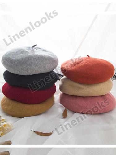 Fashion Soft Wool Beret Hats For Women Winter Autumn French Hat Girls Flat Caps