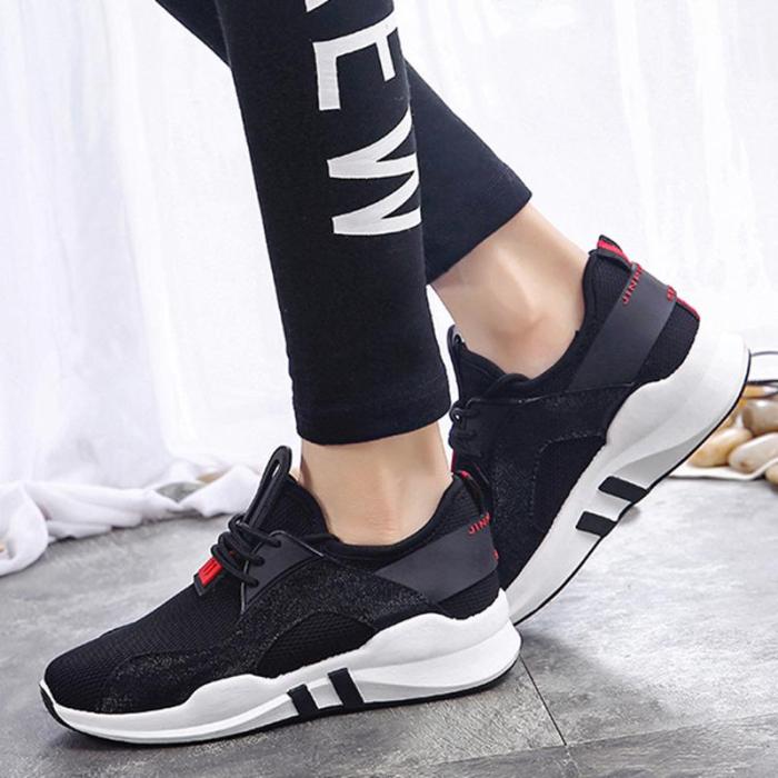 Women Mesh Fabric Sneakers Casual Comfort Lace Up Shoes