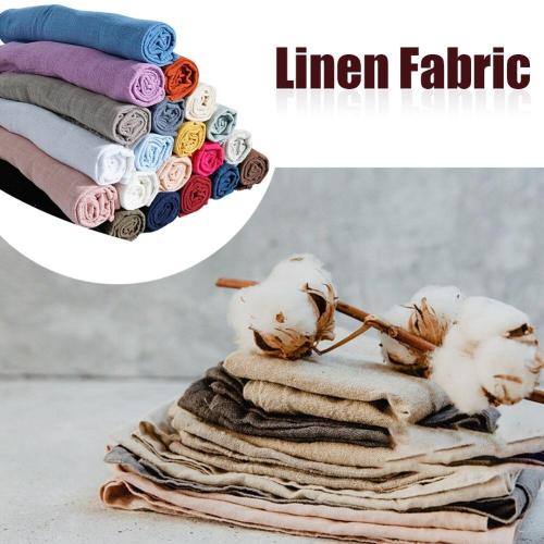 5 Meters Linen Fabric Patchwork Solid Cambric Soft Material Quilting Thin DIY Sewing Decoration Home For Clothing Organic Crafts