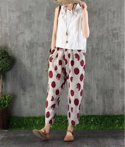 Casual Large Size Summer Loose Elastic Pants