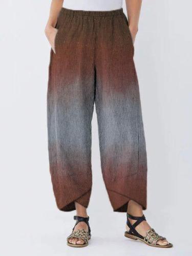 Dyed Printed Casual Pants