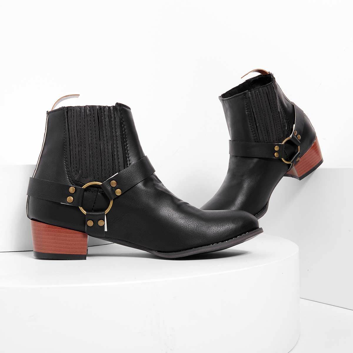 platform slip on boots