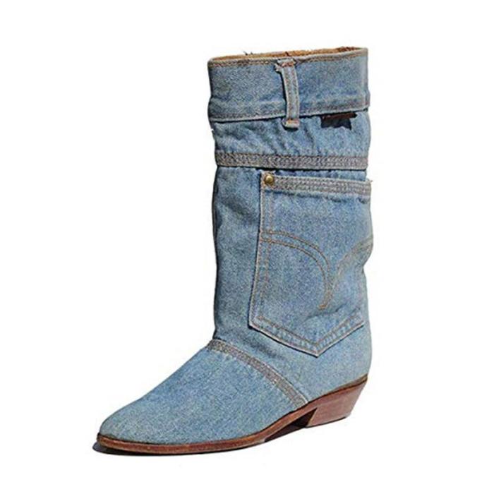 Women Casual Denim Boots