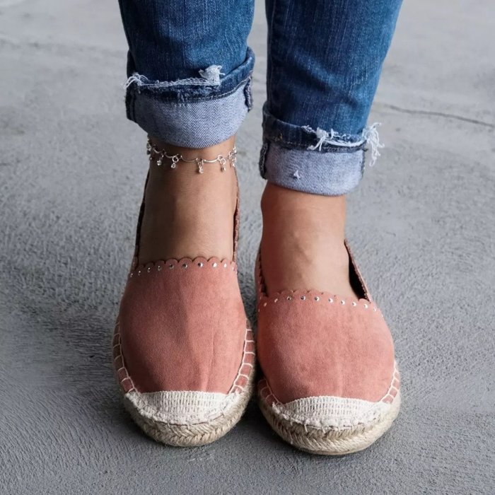 Plus Size Artificial Suede Flat Heel Daily Slip On Espadrilles Loafers