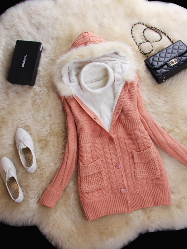 Casual Knitted Patchwork Paneled Long Sleeve Sweaters