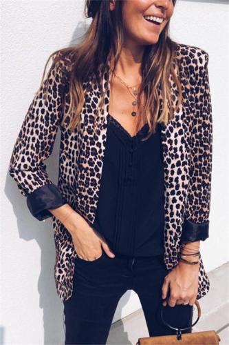 Leopard Print Fashion Suit Jacket