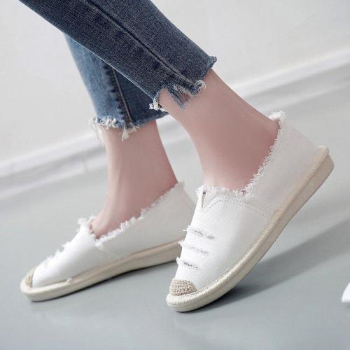 Women Canvas Loafers Casual Comfort Flat Shoes