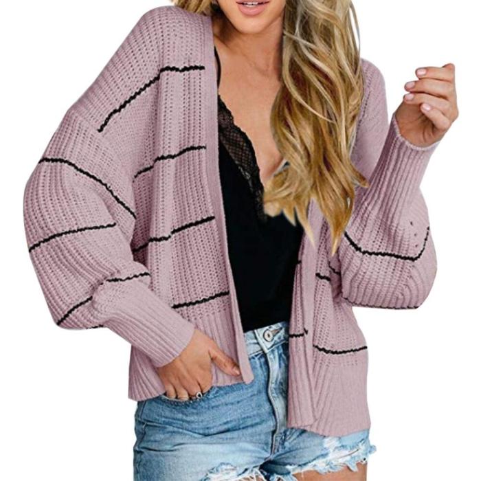 Casual Sweater Soft Knitted Long Sleeve Open Front Thin Autumn Coat Long Plus Size Outwear Women Cardigans