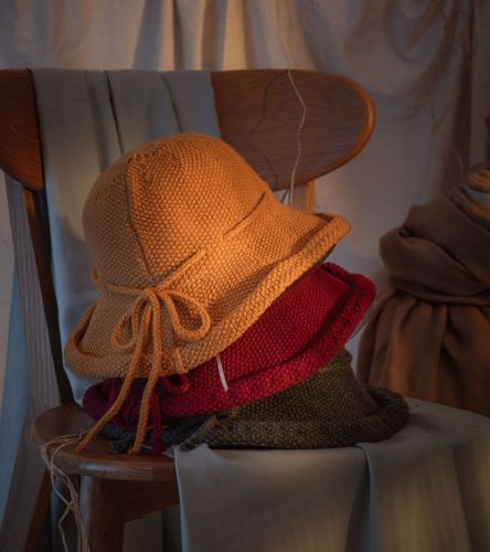 Korean wool knitted fisherman hat women's autumn