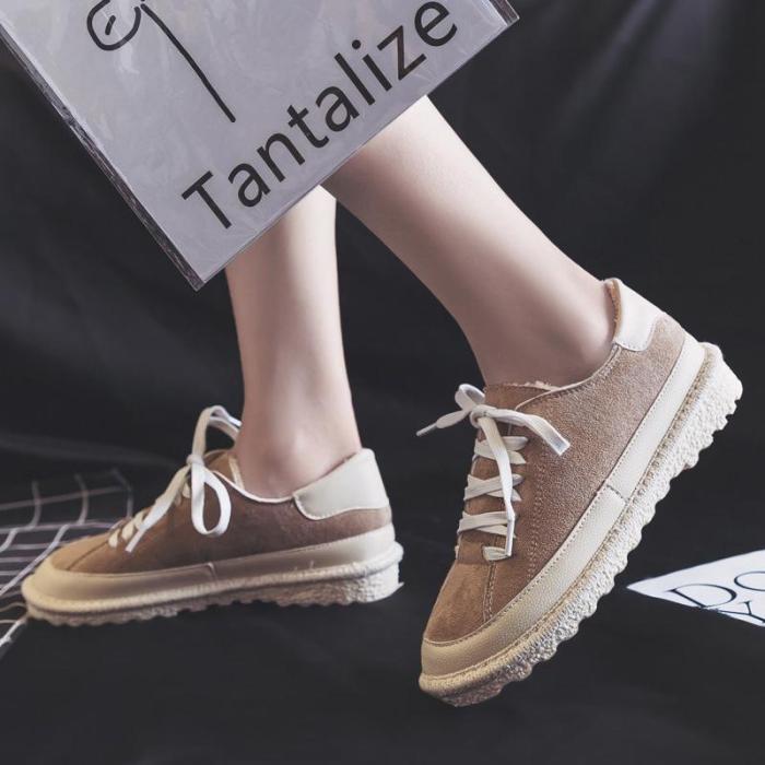 Athletic Suede Lace-up Sneakers