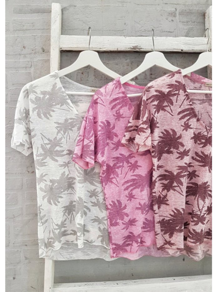 V Neck Casual Floral-Print Shirts & Tops