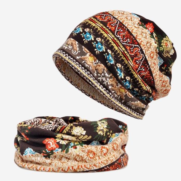 2020 New Hats for Women Ladies Thin Camouflage Flower Scarf Mask Bonnet Female