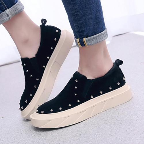 Women Artificial Suede Loafers Casual Comfort Flat Shoes