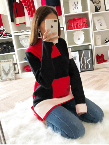 Round Neck Long Sleeve Casual Knitted Sweaters