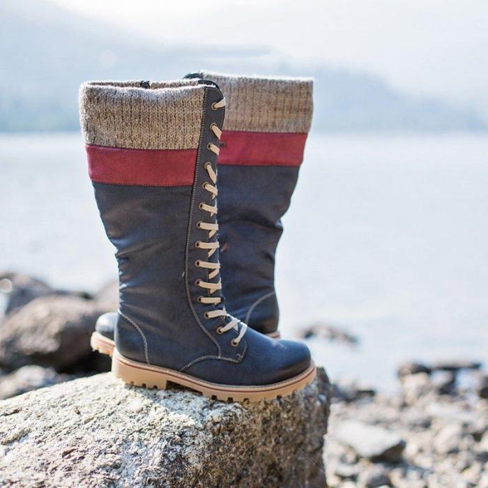Women's casual lace-up boots