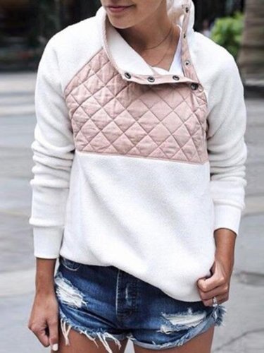 Casual Long Sleeve Stand Collar Sweater