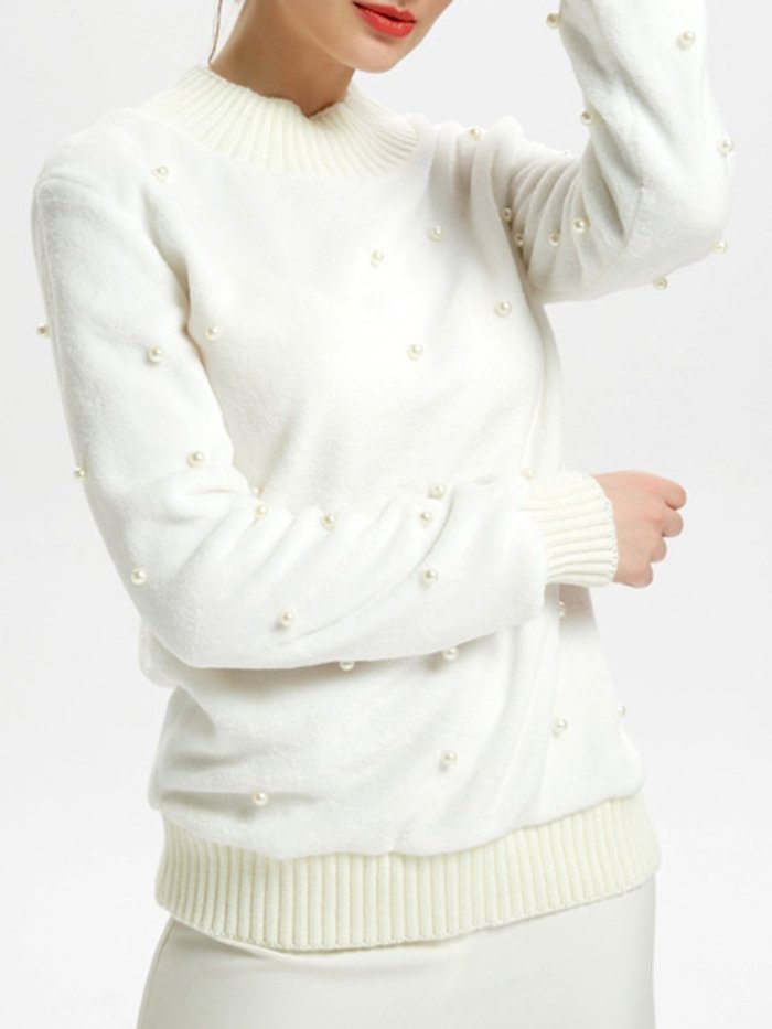 White Polyester Casual Solid Binding Hoodies & Sweatshirt