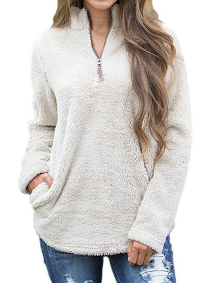 Polyester Solid Sweater