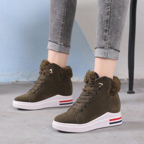 Women's Boots Platform Winter Warm Round Toe Casual Boots