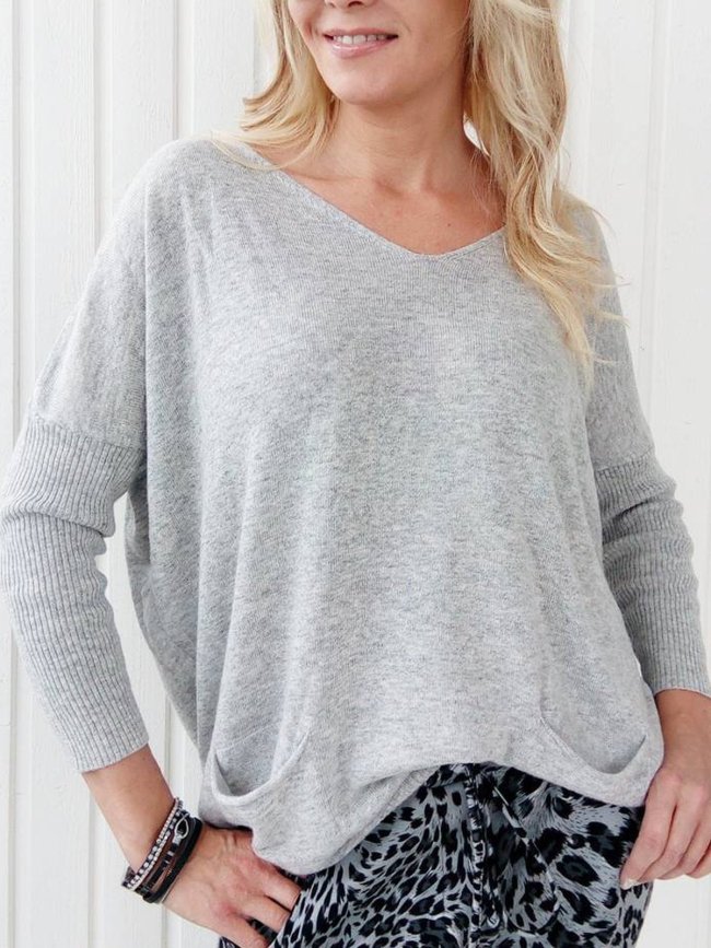 Solid Long Sleeve Casual Shirts & Tops