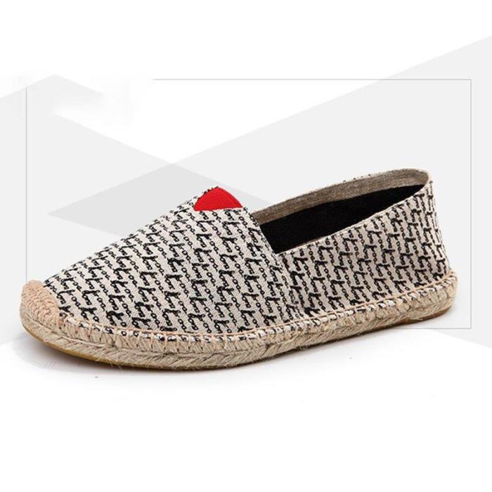 Women Canvas Loafers Casual Slip On Plus Size Flat Shoes
