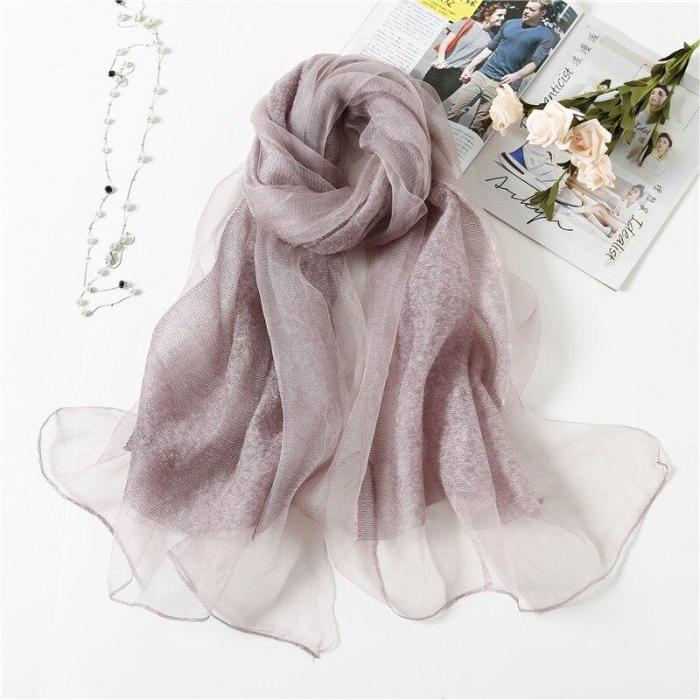 Silk wool scarves soft shawl