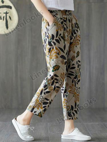 Women's Loose Cotton and Linen Casual Pants