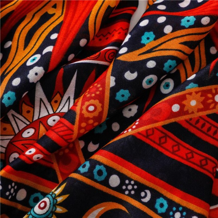 Autumn Winter Fashion African Ethnic Floral Tassel Viscose Shawl Scarf From Indian Women Print Warm Hijab and Wraps Muslim Sjaal