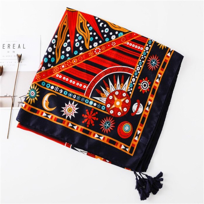 Autumn Winter Fashion African Ethnic Floral Tassel Viscose Shawl Scarf From Indian Women Print Warm Hijab and Wraps Muslim Sjaal