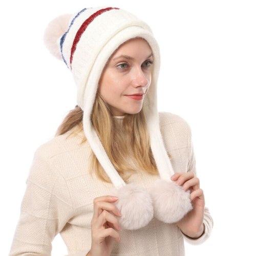 Hot Fashion Women's Hat Winter Fur Pom Pom Knit Beanie Ski Cap
