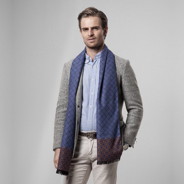 New men's scarf autumn and winter classic plaid scarf
