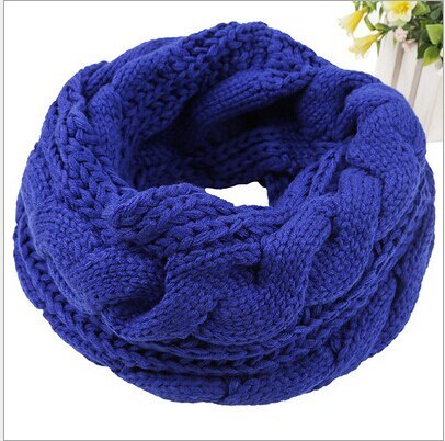 Ladies winter knitted crochet scarf