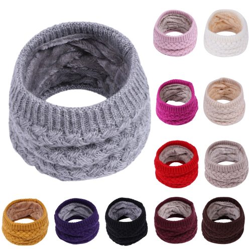 circle winter scarf for Children Warm cotton solid Scarf for Boys Girls kids Baby Warmer Circle Ski Climbing Scarf Neck Scarf