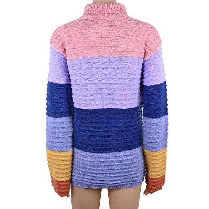 Sweater Women Sexy Vest Knot O-Neck Sweater Knitwear Patchwork Top