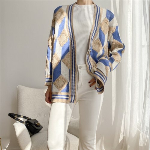 Women's Sweaters Autumn Winter Fashionable Buttons Casual V-Neck Oversize Cardigans