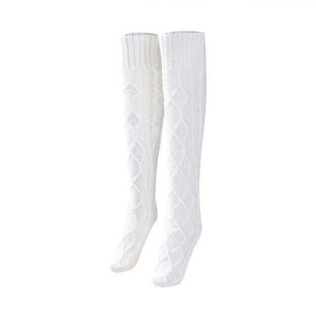 Women Knit Extra Long Boot Socking Over Knee Thigh High Warm Autumn And Winter