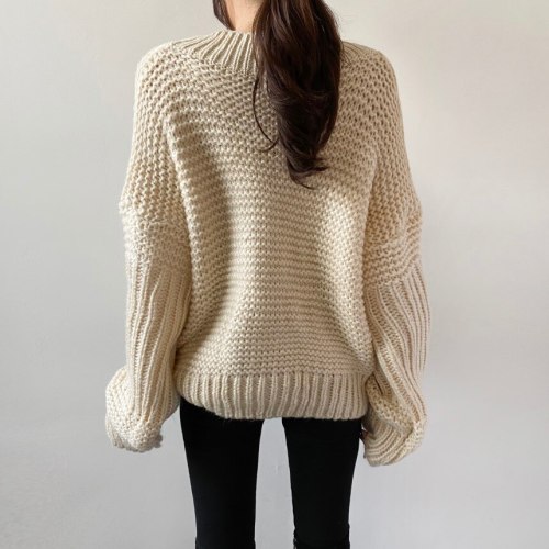Knitted Sweater V-neck Knit Cardigan Female Fashion Coat
